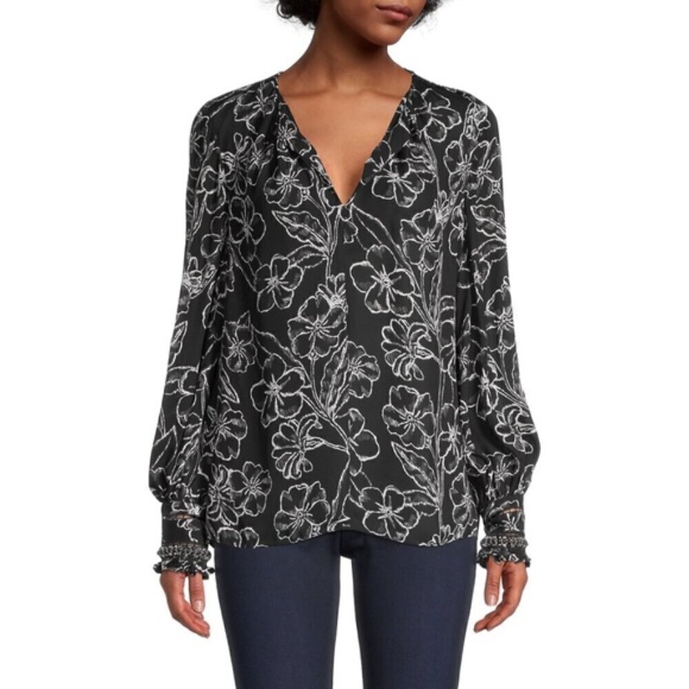 Kobi Halperin Kendrick Floral Silk Blouse NWT